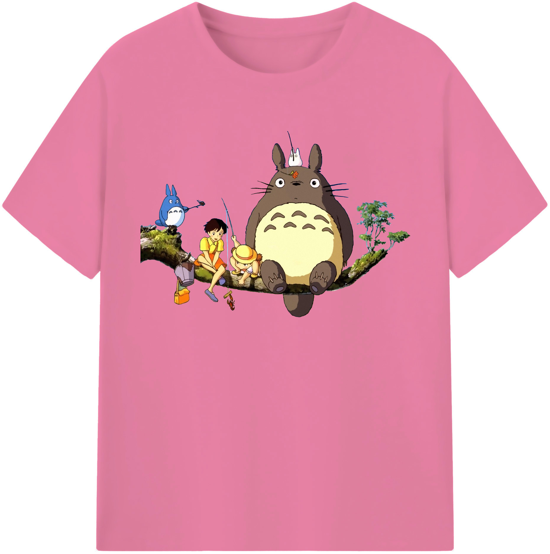 （画像用） となりのトトロ 草壁メイ 草壁サツキ My Neighbor Totoro Satsuki Kusakabe Mei Kusakabe 綿100％半袖Tシャツ（フロントプリント）